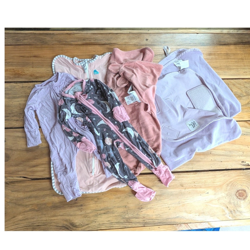 Baby Sleep Bundle Little Sleepies Love To Dream Ollie Swaddle 0-3M Bamboo Cotton